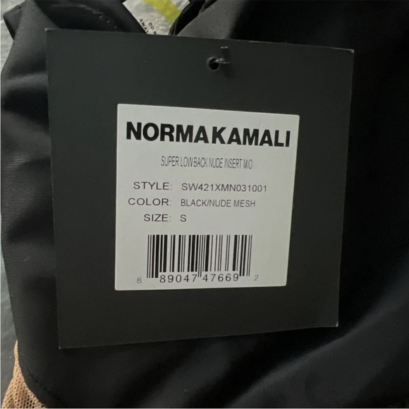 Norma Kamali Women Super Low Back Nude Mesh Mio Swimsuit 1-Piece Black XS S L - Picture 11 of 16